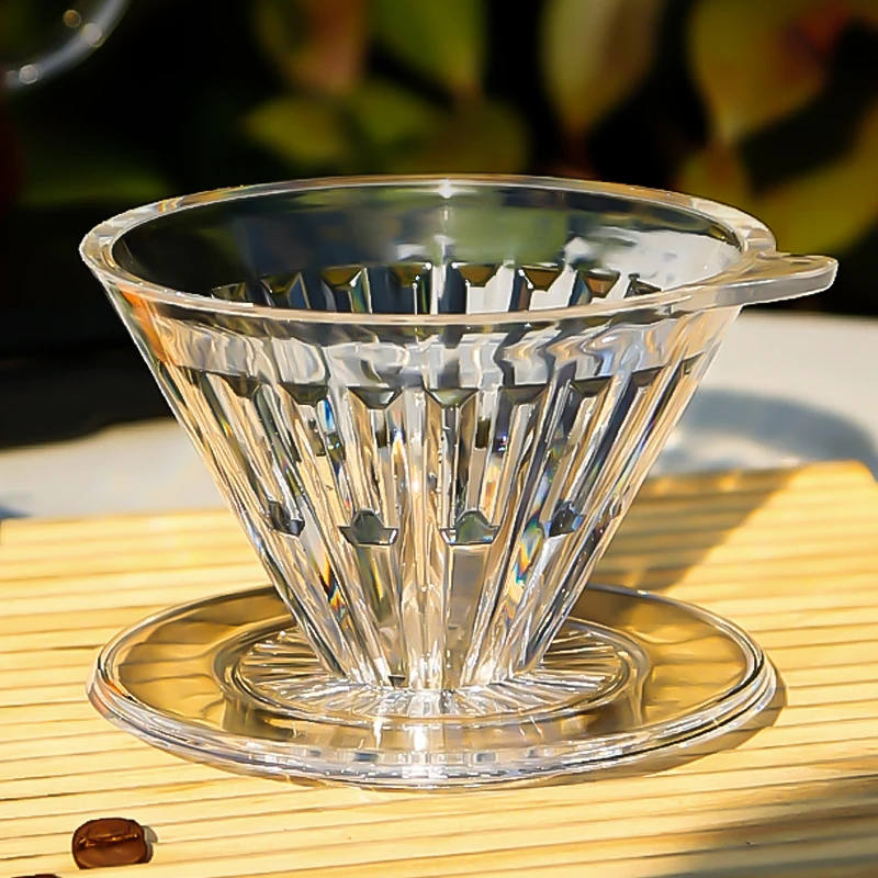 Neues Design, durchsichtig, 1–4 Tassen, Zubehör für langsames Brauen, wiederverwendbarer Kunststoff-Kaffeetropfer, Kaffeefilterbecher zum Übergießen von Kaffeemaschinen Image
