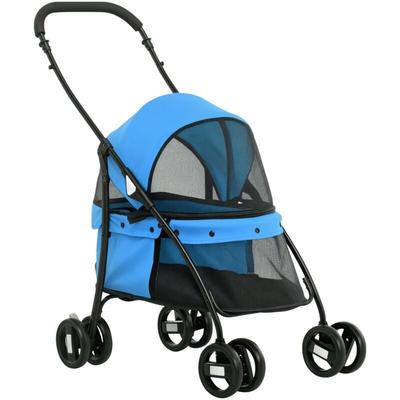 Pawhut - Hundebuggy Hundewagen mit Kissen Meshfenster, Klappbar Katzenwagen bis 10 kg mit 2 Image