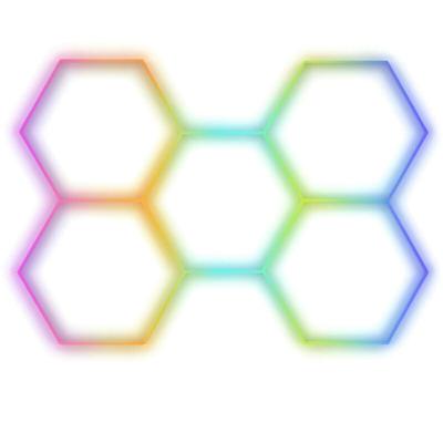 Barberpub - Hexagon led Garage Light, 7200LM Hexagon led Beleuchtung für Werkstatt, Friseursalon, 5 Image