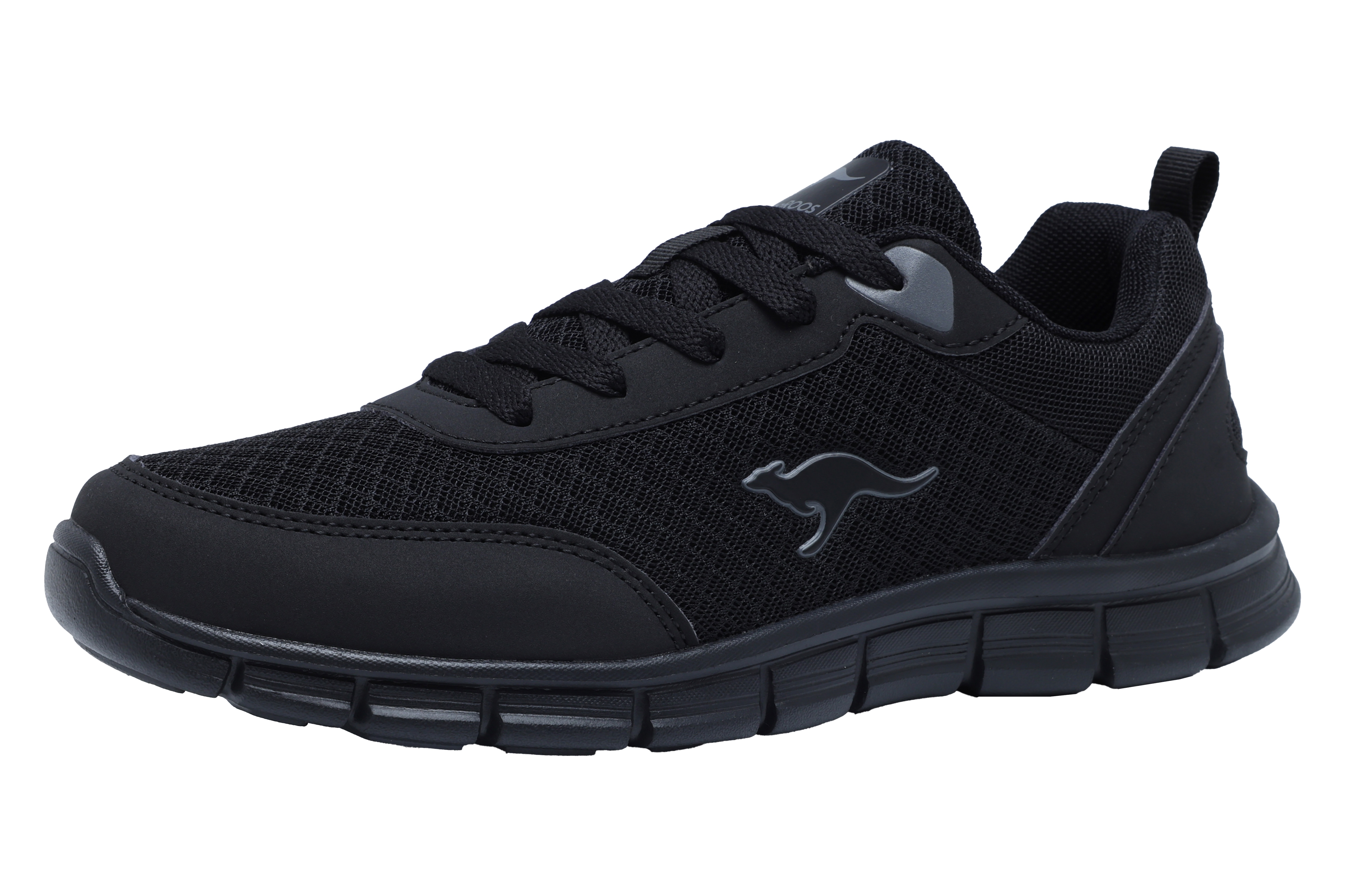 Sneaker KANGAROOS "K-RF BETHY", Damen, Gr. 42, schwarz (jet schwarz, mono), Synthetik, Textil, Schuhe Sneaker, Atmungsaktiv