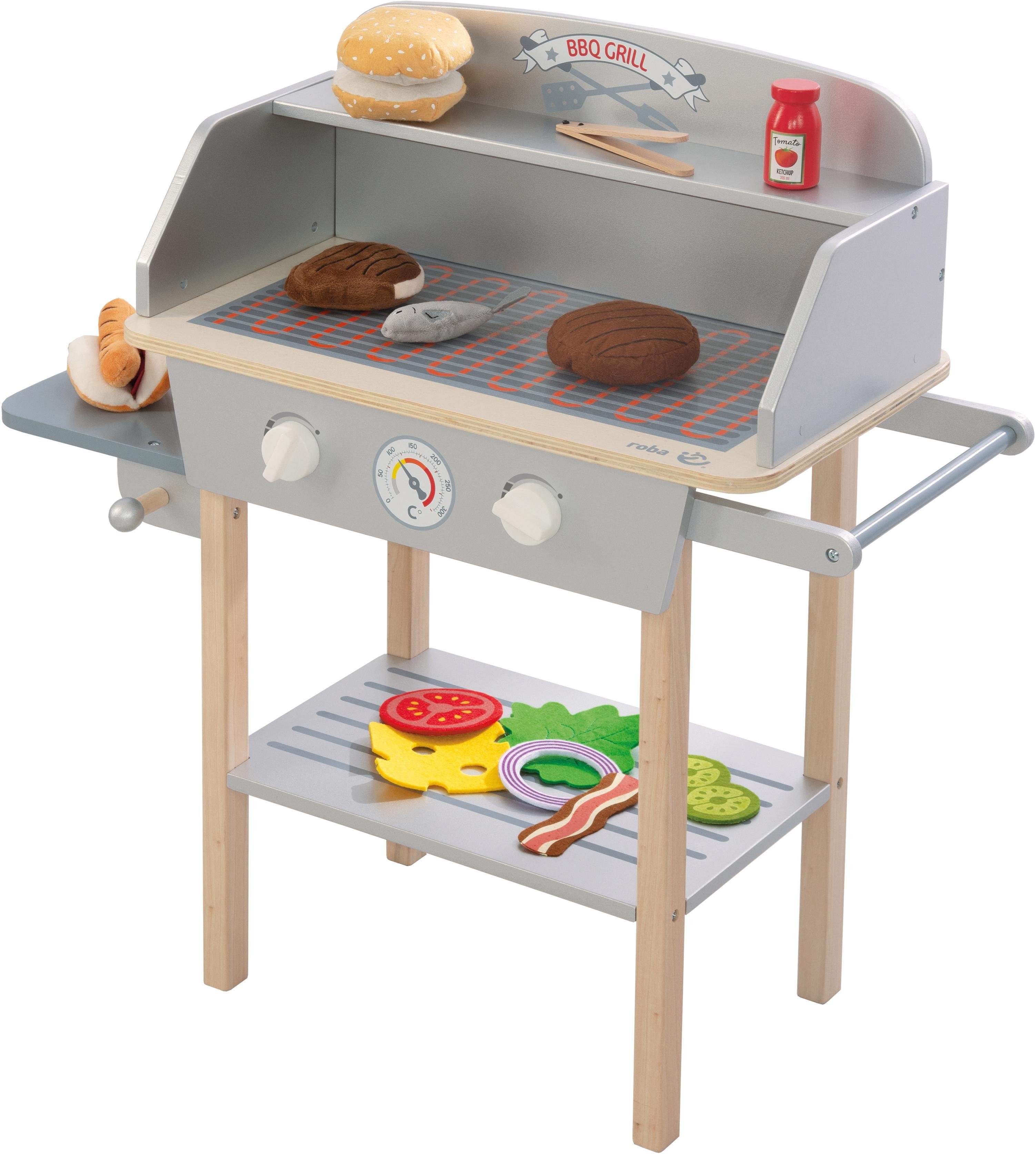 Kinder-Grill ROBA "BBQ Grill", bunt, Spielzeug-Haushaltsgeräte, KinderB:71cm H:71cm T:32cm, mit Zubehör, B:71cm H:71cm T:32cm Image