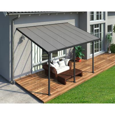 Terrassendach PALRAM - CANOPIA "Feria Alu Terrassenüberdachung", grau, B:425cm T:294cm, Aluminium, Polycarbonat (PC), Terrassenüberdachungen, einfache DIY Montage