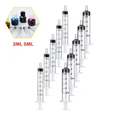 3/5ml Without Needle Plastic Small Syringe Hydroponics Analyze Measuring Nutrient Syringes Pet Feeding Glue Fluid Kitchen Tool