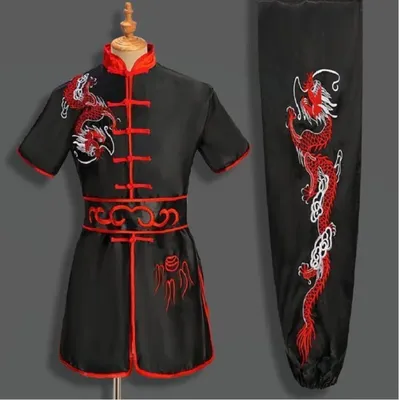 Hot Sale New Chinese Style Men Women Embroidered Dragon Kung Fu Suit Tai chi Wushu Uniform Outdoor