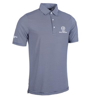 The 153rd Open Royal Portrush Glenmuir Torrance Micro Streifen Polo - Marineblau Image