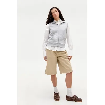 iets frans. Sleeveless Zip-Through Hoodie - Grey XS at Urban Outfitters