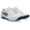 Tennisschuh ASICS "GEL-DEDICATE 8 CLAY", Gr. 42,5, weiß, saxon grün, Textil, Synthetik, sportlich, Schuhe, Sandplatzschuhe für Ascheplätze