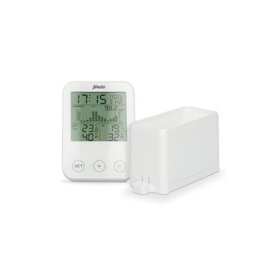 Alecto WS-1200 - Wetterstation mit kabelloser Messung der Niederschlagsmenge, weiß Image