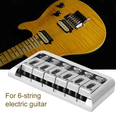 TEMU Metal Six-string Electric Guitar - Adjustable Height, Silvery With Screws & Wrench, Guitar Upgrades