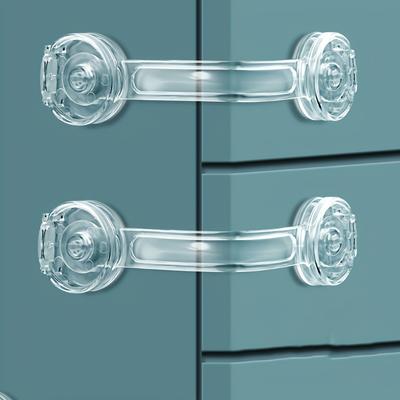TEMU 5pcs Drawer Safety Belt Lock, , Used For Cabinet Drawer Toilet Refrigerator Safety Drawer Lock Image
