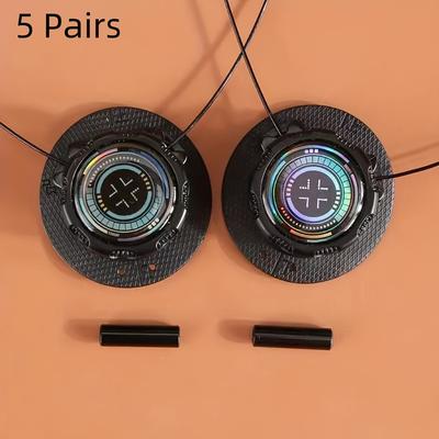 TEMU 5 Pairs No-tie Shoelace Buckles With Spring Mechanism - Fastening, Plastic, Includes Lazy Shoelaces For Sneakers & Casual Shoes