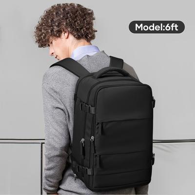 TEMU Airplane Approved Backpack For Men And Women, Large Capacity Backpack With Shoe Compartment And Pull Rod Cover, Travel Backpack For Business Travel And Leisure Vacation, Student Campus Backpack Image