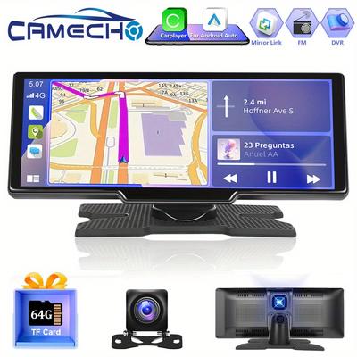 TEMU Camecho 9.3-inch Screen Support Carplayer/ For Auto Car Radio Stereo, Support Portable Smart Player +rear Camera +64g Tf Card