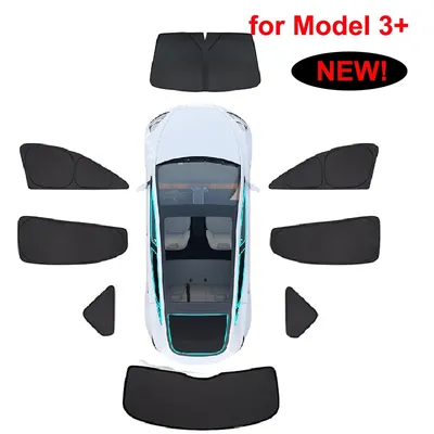 For Tesla Model 3 Highland 2024 2025 Privacy Sun Shade Custom-Fit Side Window Sunroof Sunshade Blind Shading for Camping Rest