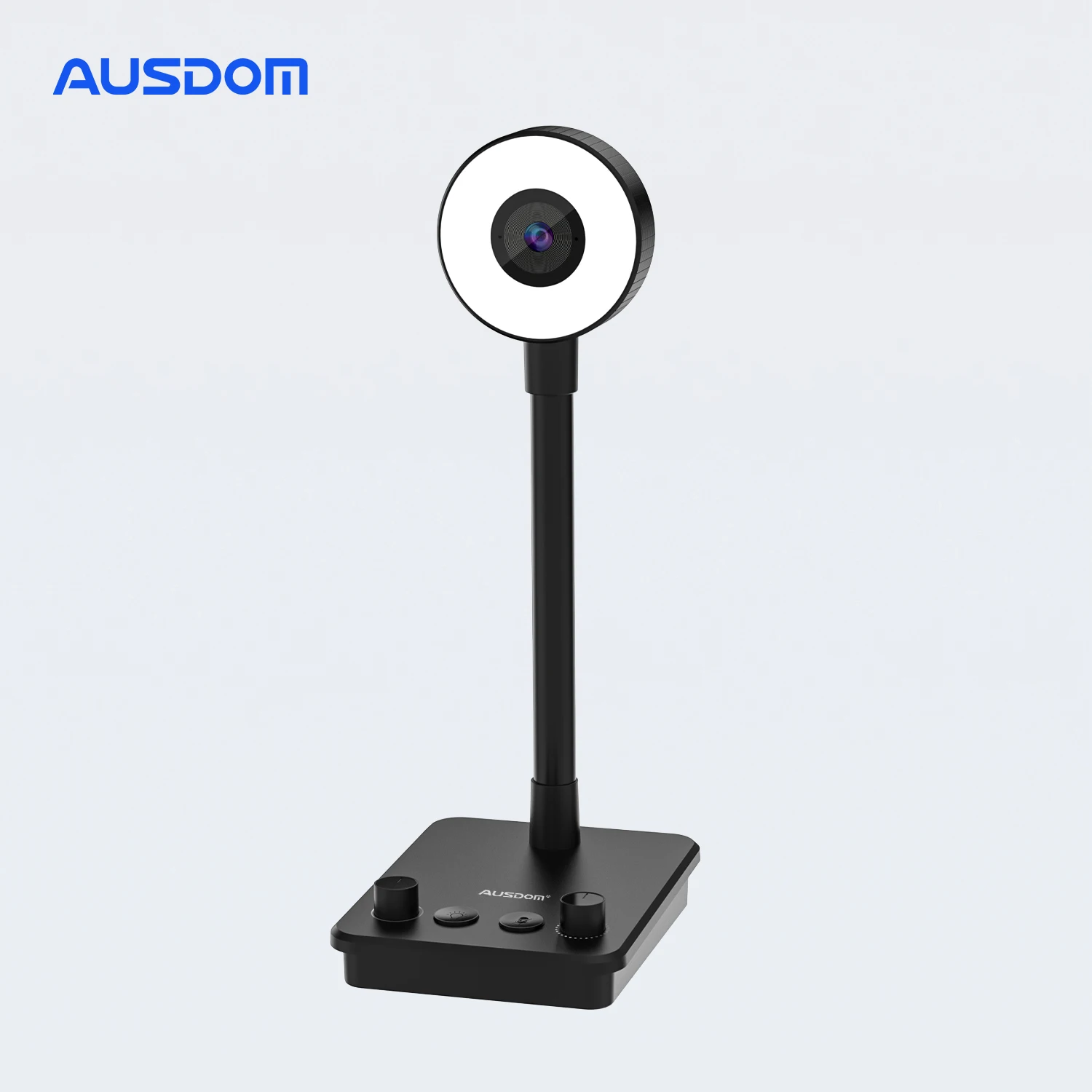 AF650 2K Webcam Autofocus Webcam VideoBar With AI Mic LED Beauty Light,Rotate 6X Zoom USB Computer Web Camera for Streaming/Call