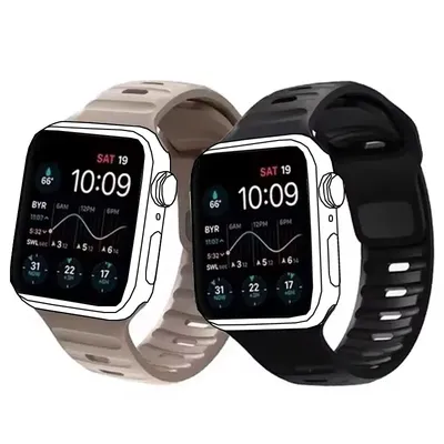 Silikonarmband für Apple Watch Ultra 2 Band 49 mm 44 mm 45 mm 46 mm 41 mm S10 42 mm Sportarmband Image