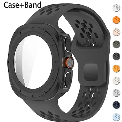 Für Samsung Galaxy Watch Ultra 47, Silikonarmband + Hülle, Sportarmband, Armband für Galaxy Watch Image