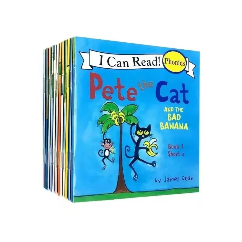 12 Bücher/Set „I Can Read Pete The Cat“, englische Bilderbücher, Kindergeschichtenbuch, Taschenlesebuch für frühe Bildung Image