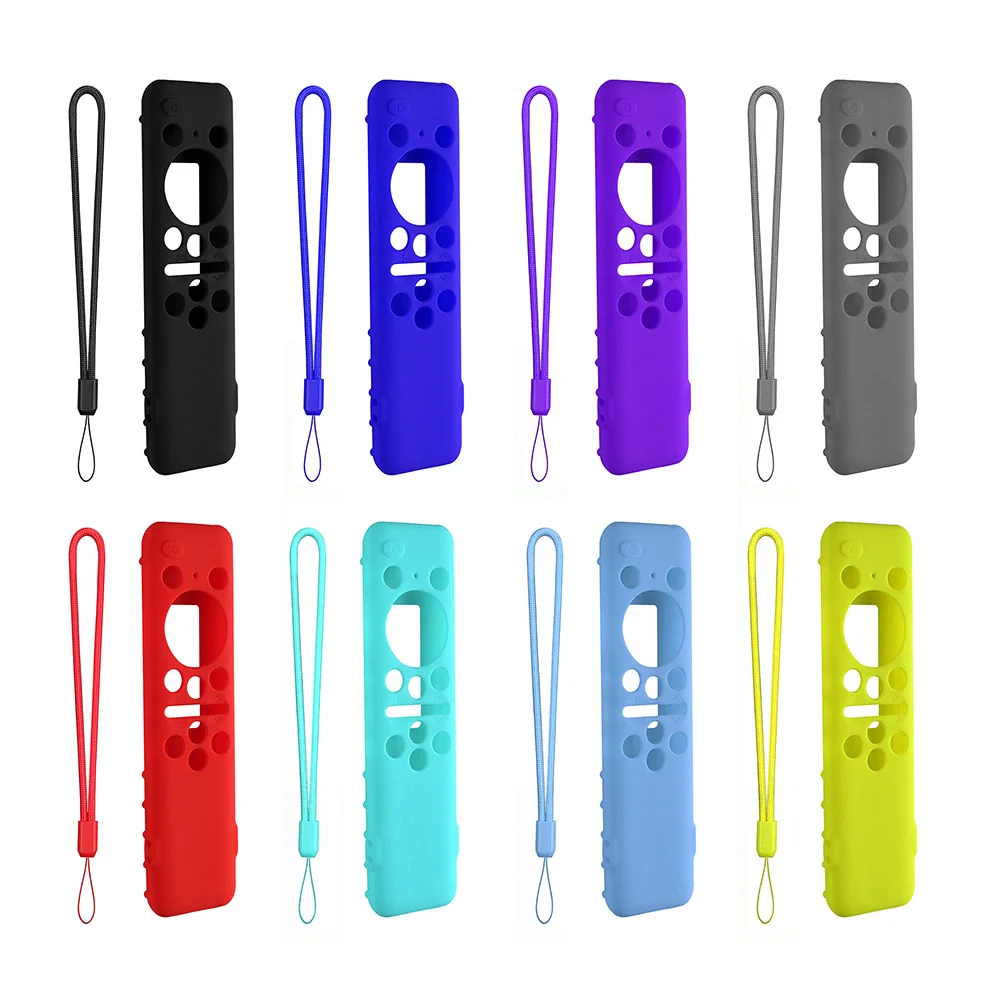 Schutzhülle BN59-01432A 01432b fernbedienung abdeckungen silikon mit lanyard stoßfest für samsung 8k neo qled hdr smart tv Image