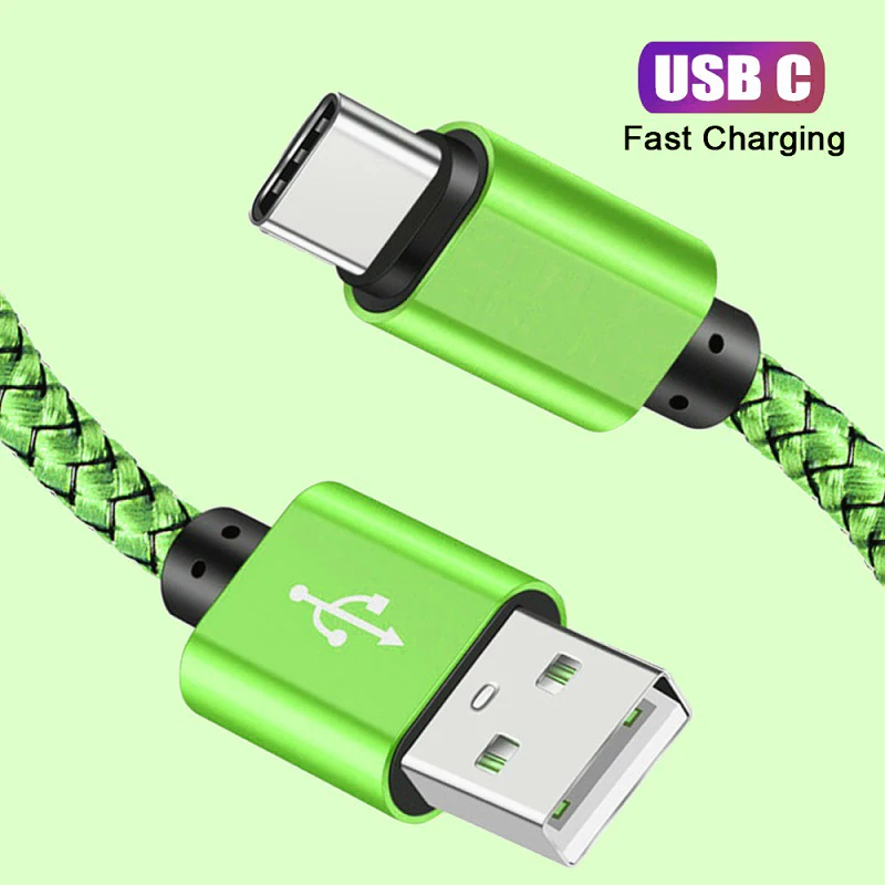 USB A auf Typ C Ladekabel Nylon geflochten 2,4 A Hochgeschwindigkeits-Datenkabel USB C Schnellladekabel geeignet für Samsung Huawei Image