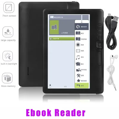 E-Book-Reader, 7-Zoll-Bildschirm, unterstützt Speicherkarte, digitales Buchlesen, E-Book, Image