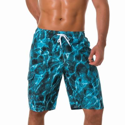 Men's Swim Trunks Swim Shorts Board Shorts Bottoms Drawstring with Pockets Swimming Surfing Beach Water Sports Gradient Printed Summer Spring