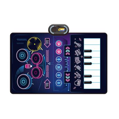 Multicolor Interactive Floor Piano Keyboard - 24 Sounds Musical Mat, Polyester Animal Design Carpet Blanket, Toys, Touch