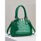 Elegante Handtasche für Damen mit grünem Steinmuster und verstellbarem Schultergurt, glänzendes Lackleder, modisches Design, geeignet für Arbeit, Party und den täglichen Gebrauch, Weinrot, Schwarz, Orange
