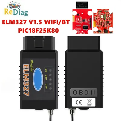 ELM327 V1.5 PIC18F25K80 WiFi/Bluetooth With Switch Code Scanner OBD2 Bluetooth Elm327 WIFI For Ford