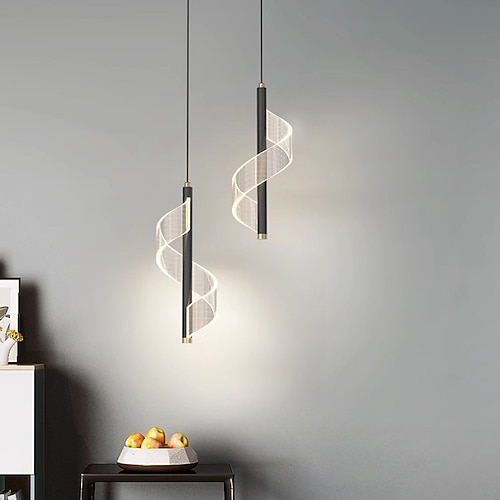 Nordic industrie kunst lange rohr anhänger lampe eisen band kleine hängen lampe 30cm 110-240v Image