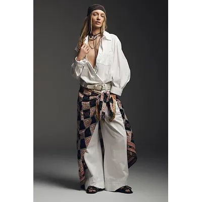 Buckle Back Trousers at Free People in Snow White, Size: US 8