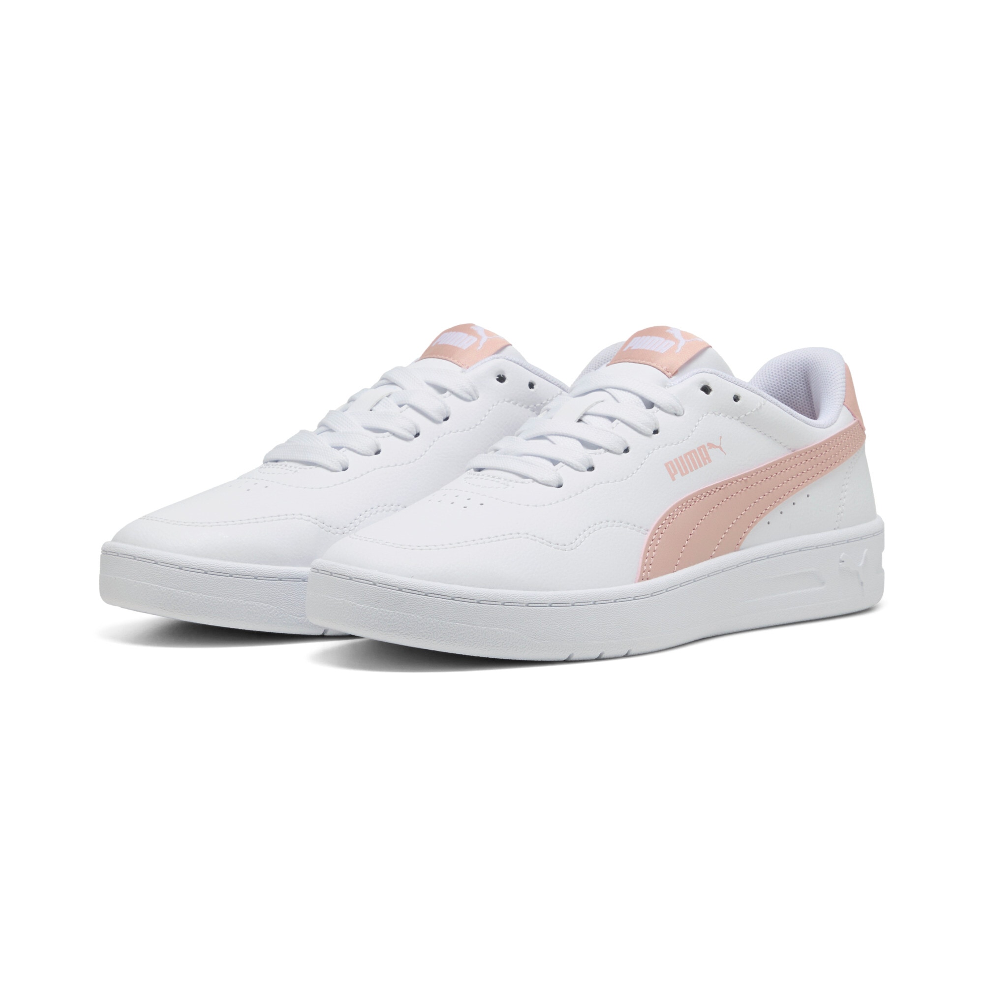 Sneaker PUMA "COURT LALLY", Damen, Gr. 37, rosa (puma weiß, rose quartz), Synthetik, Schuhe Sneaker