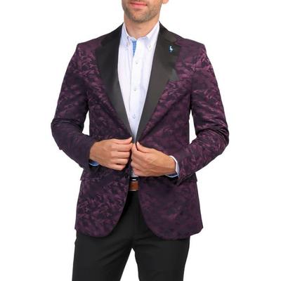 Camo Jacquard Dinner Jacket - Purple - Tailorbyrd Jackets