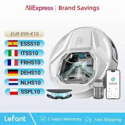 Lefant M320 6000 Pa leistungsstarker Roboter-Staubsauger mit Mopp, 210 Minuten Laufzeit, 800 ml Image