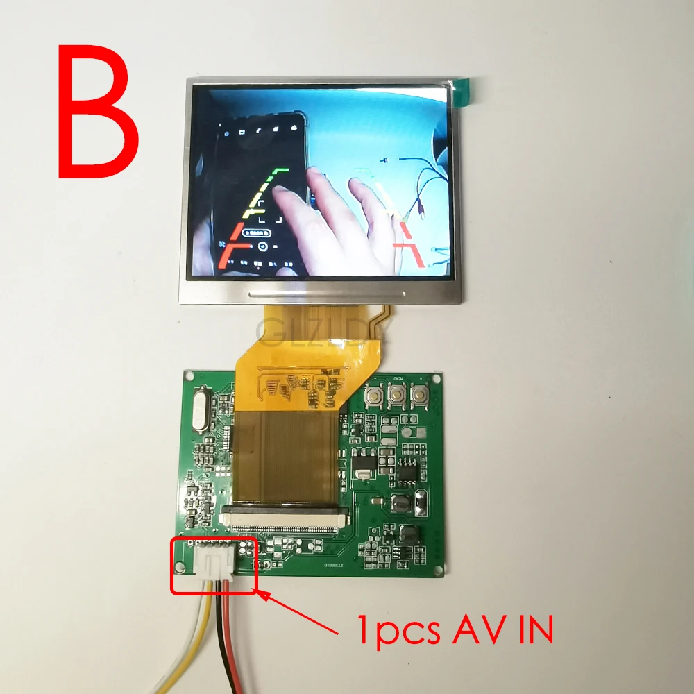 3,5-Zoll-TFT-LCD-Anzeigemodul-Kit LQ035NC111 320*240 4:3 NTSC/PAL Autoschalter AV in RCA-Treiberplatine Kit Helligkeit Farbanpassung