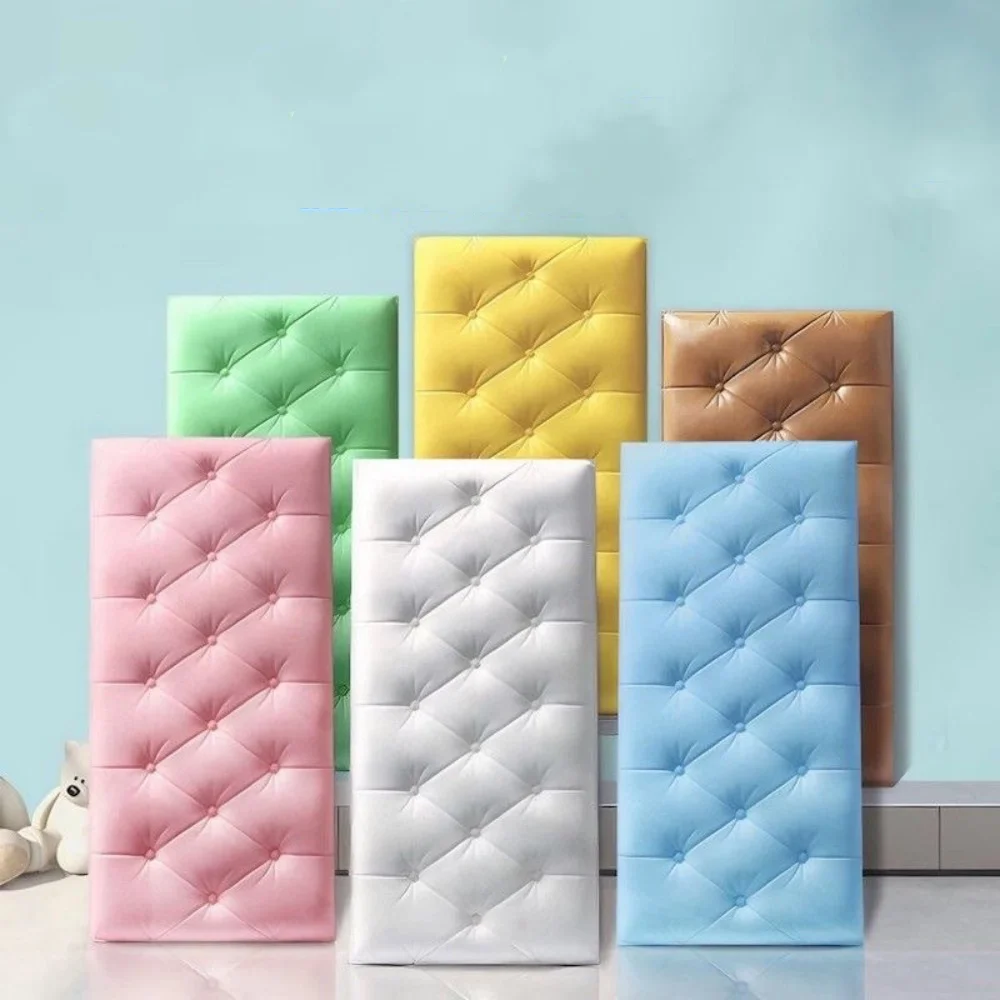 Hochwertige Anti-Kollisions-DIY-Wandmatte, verdickt, 3D-Wandaufkleber, selbstklebende Tapete, Kinderzimmer, weiches Kissen Image