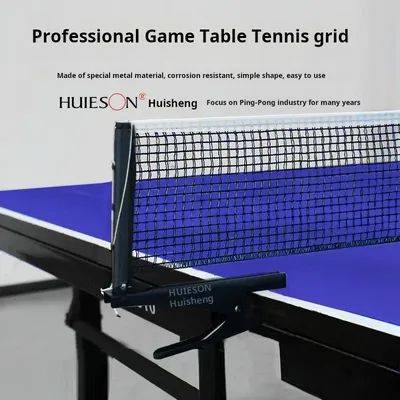 Huieson Professionelles Clip-on-Tischtennisnetz-Set für Tischtennis, Tischnetz, Rack-Set, Zubehör, Klemmtypen Image