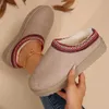 2025 neue frauen Schnee Stiefel Casual Slip-on Wolle Warmes Zuhause Luxus Elegante Winter Kaschmir Warme Stiefel Mode flache Schuhe Plus Größe