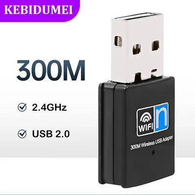 300Mbps Wireless Network Card USB WiFi Adapter 2.4G WiFi Adaptor WiFi LAN Card WiFi USB Dongle