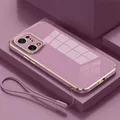 Per OPPO Find X5 Case Oppo Find X5 Pro custodia per telefono oppo CPH2307 CPH2305 Cover posteriore in Silicone antiurto con placcatura quadrata di lusso X5