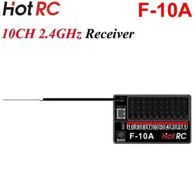 HotRC 10CH 10 Channel 2.4GHz F-10A PWM Receiver for CT-10B HT-10A Transmitter Remote Control Car