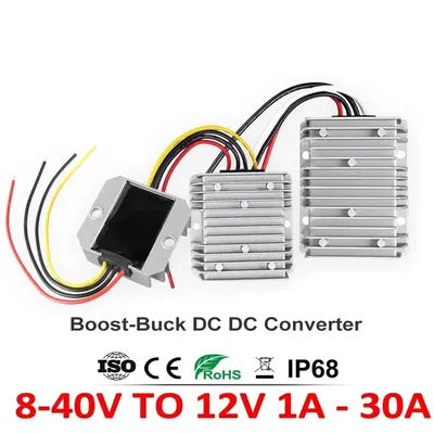 8-40V/36V to 12V 30A 25A 20A 15A 10A 6A 4A 3A DC DC Power Converter Automatic Buck-Boost 12V Voltage