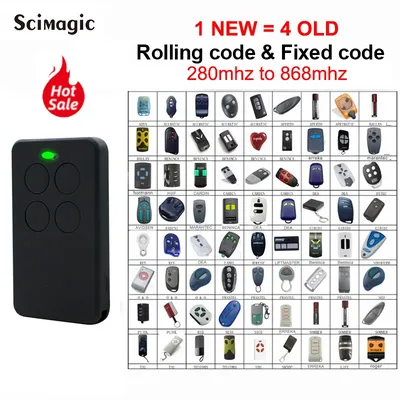 280MHz-868MHz Universal Garage Door Remote Control Duplicator 433.92MHz Multi-Frequency Code Grabber