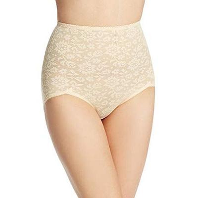 Plus Size Women's Firm Lace Panty Brief by Rago in Beige (Size 3X)