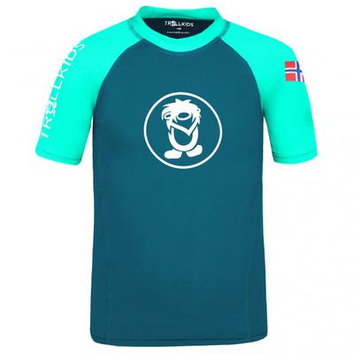Trollkids - Kid's Kvalvika T - Funktionsshirt Gr 92 blau/türkis