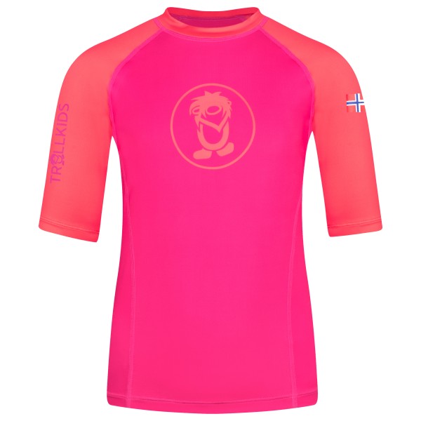 Trollkids - Kid's Kvalvika T - Funktionsshirt Gr 128 rosa