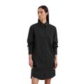 Hemdblusenkleid MARC O'POLO "aus Popeline", Damen, Gr. 36, Normalgrößen, schwarz, Obermaterial: 68% Baumwolle, 28% Polyamid, 4% Elasthan; Futter: 100% Nicht verfügbar, unifarben, regular fit normal, Langarm Manschette, Kleider