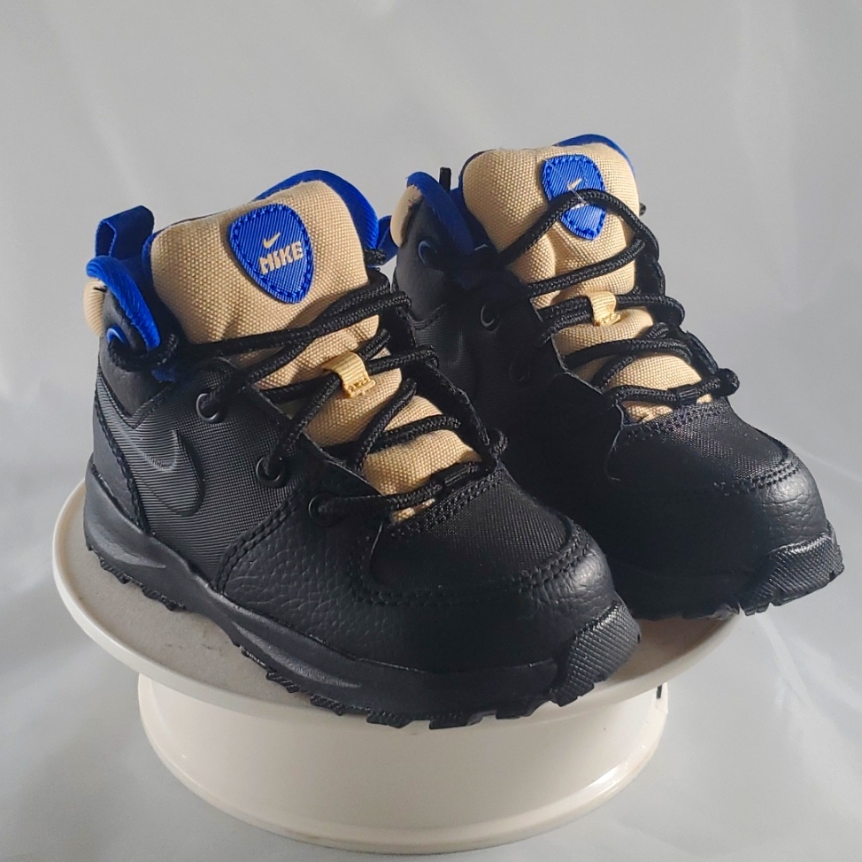 Nike Shoes | Boys Toddler Nike Manda Leather Boots | Color: Black/Blue | Size: 7c