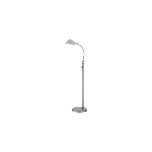 Licht-Erlebnisse Dimmbare Stehlampe INADES Nickel gebürstet Metall LED 7W LE57923