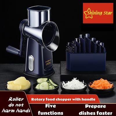 TEMU 1 Set Super Cheese Grater & Vegetable - Manual For Effortless Kitchen Prep, Tabletop With Non-slip Base, Potatoes,